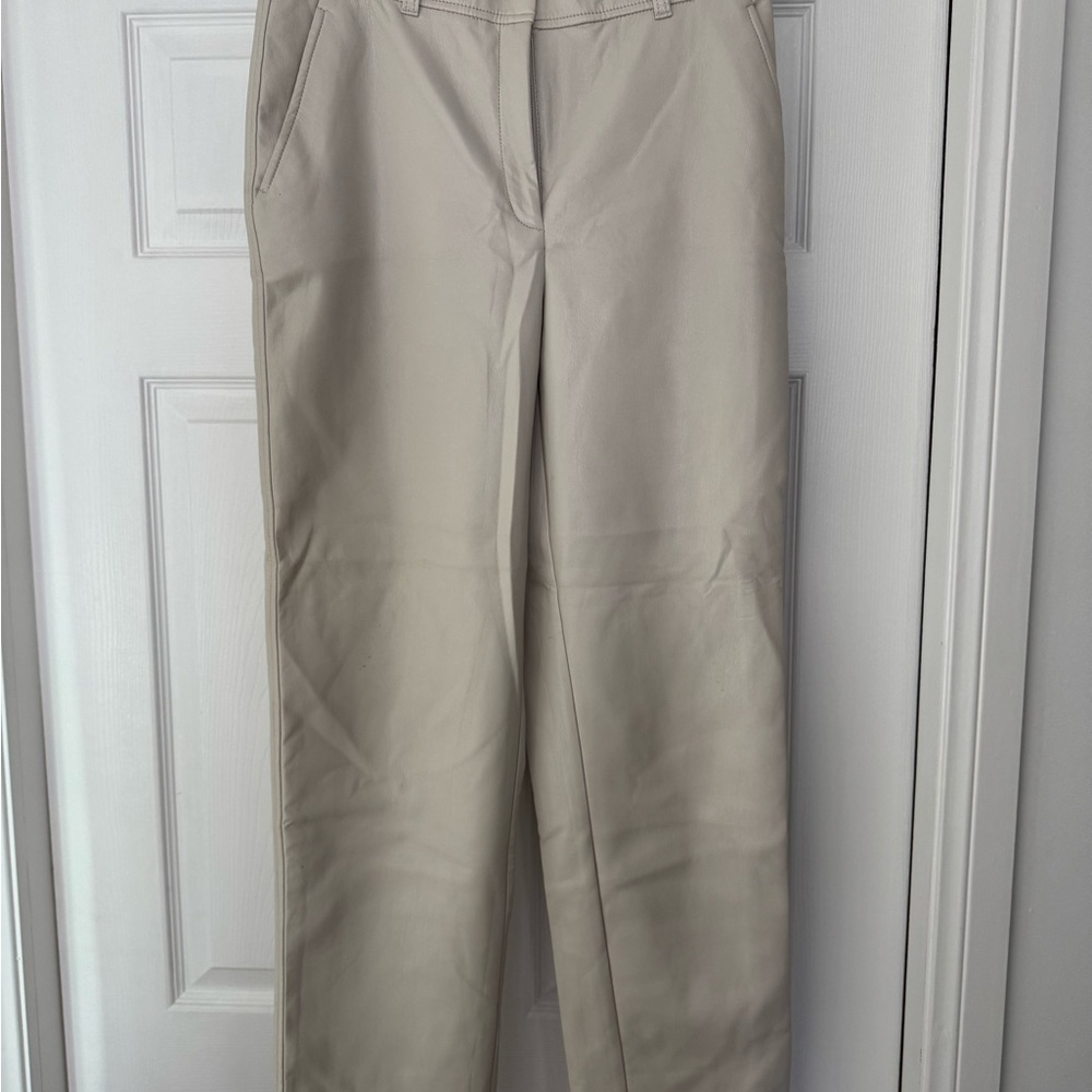 Faux leather pants